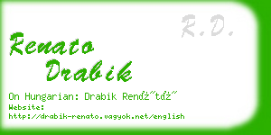 renato drabik business card